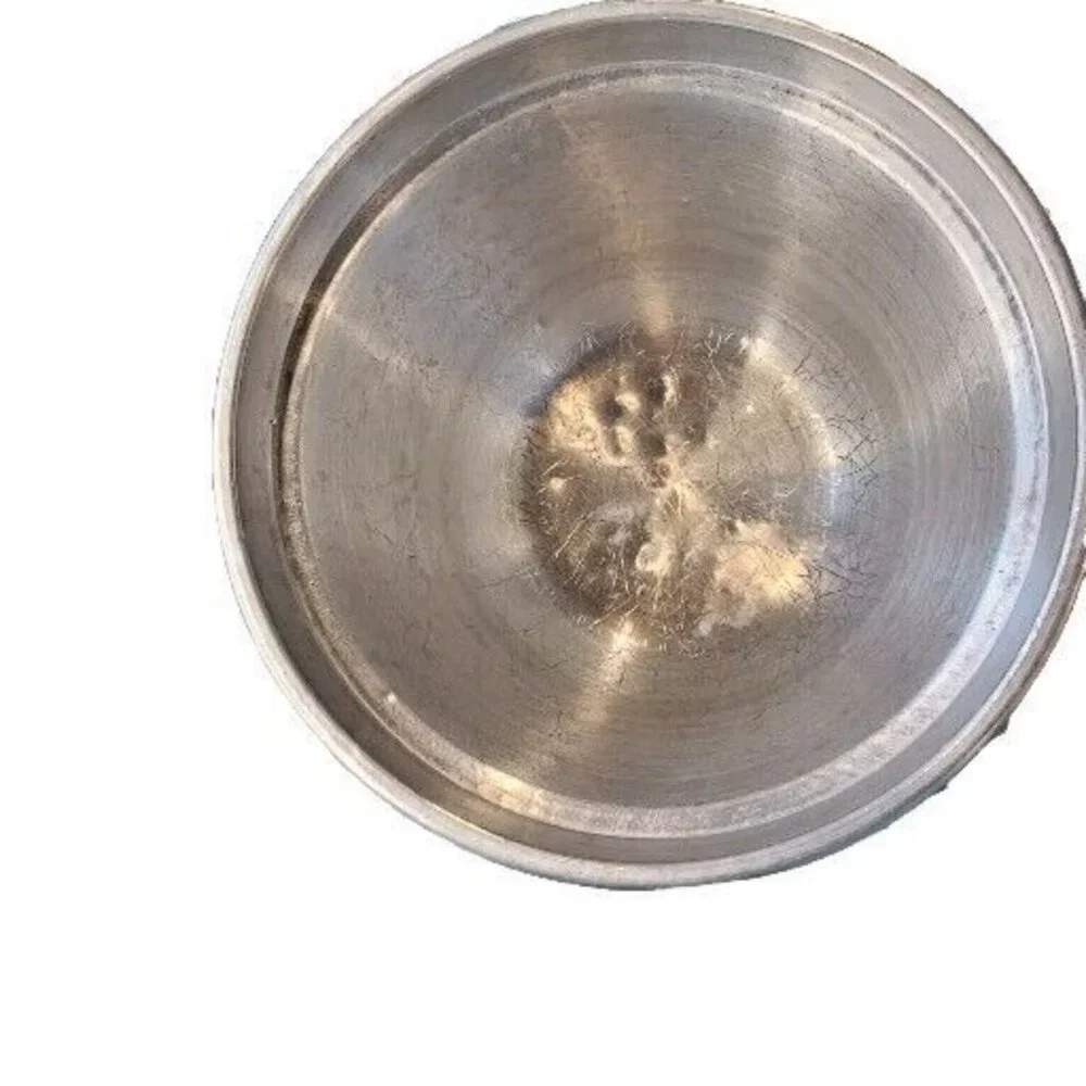 Mid-century Modern Italian Silver Hammered‎ Metal Ice Bucket Barware MCM Italy
